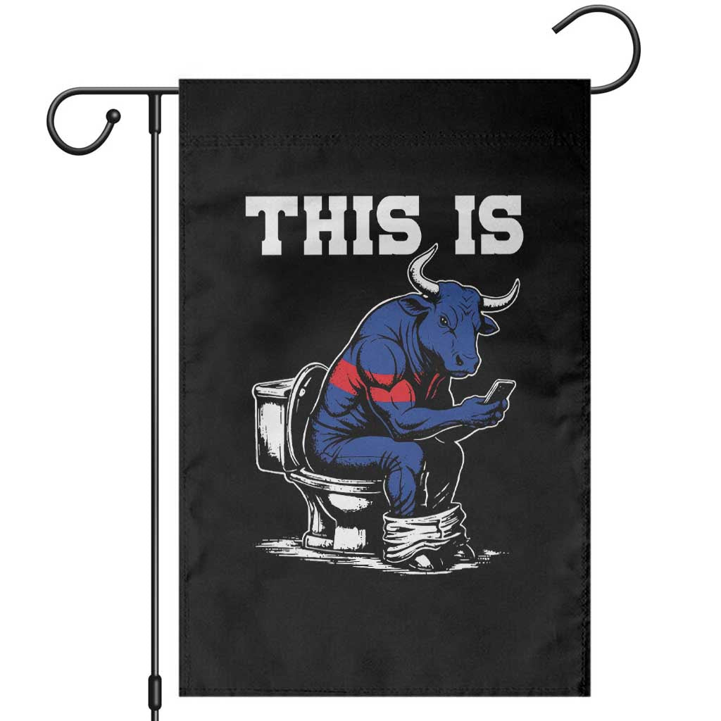 This Is Bullshit Garden Flag Funny Cow Buffalo Toilet TS11 Black Print Your Wear