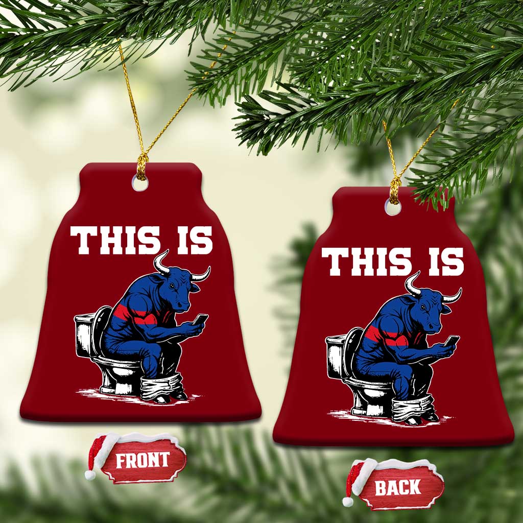 This Is Bullshit Ceramic Ornament Funny Cow Buffalo Toilet TS11 Print Your Wear