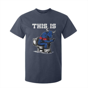 This Is Bullshit T Shirt For Kid Funny Cow Buffalo Toilet TS11 Navy Print Your Wear