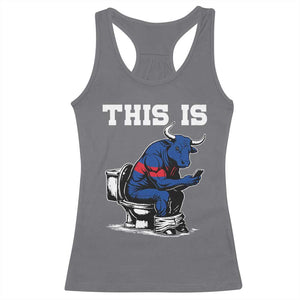 This Is Bullshit Racerback Tank Top Funny Cow Buffalo Toilet TS11 Charcoal Print Your Wear