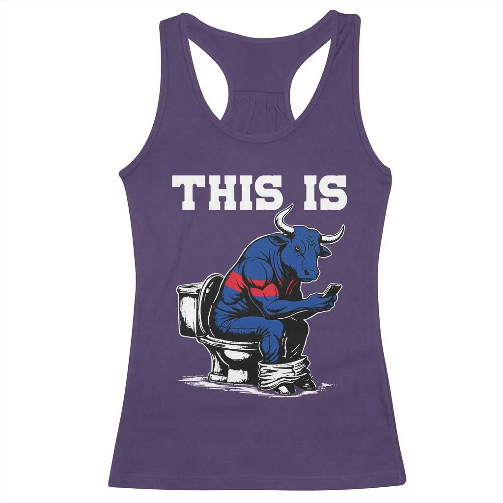 This Is Bullshit Racerback Tank Top Funny Cow Buffalo Toilet TS11 Purple Print Your Wear