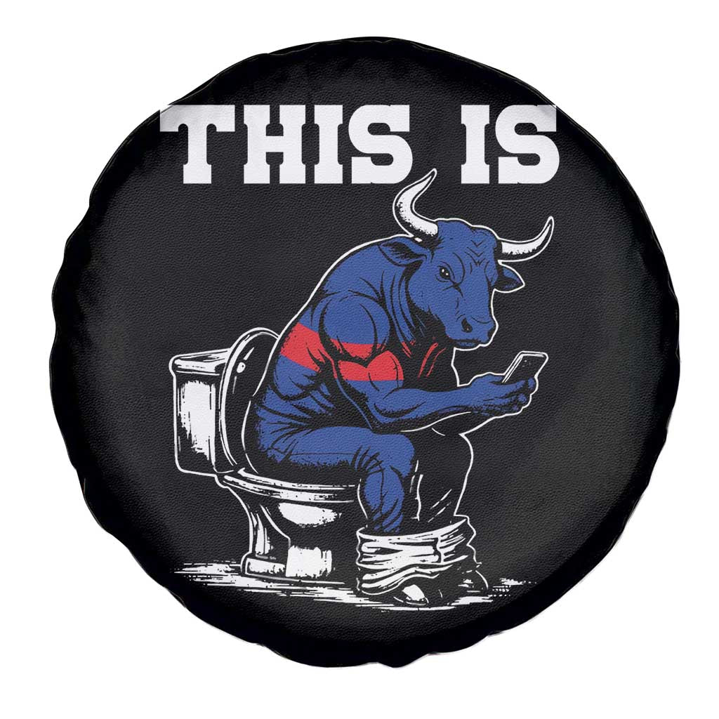 This Is Bullshit Spare Tire Cover Funny Cow Buffalo Toilet TS11 Print Your Wear