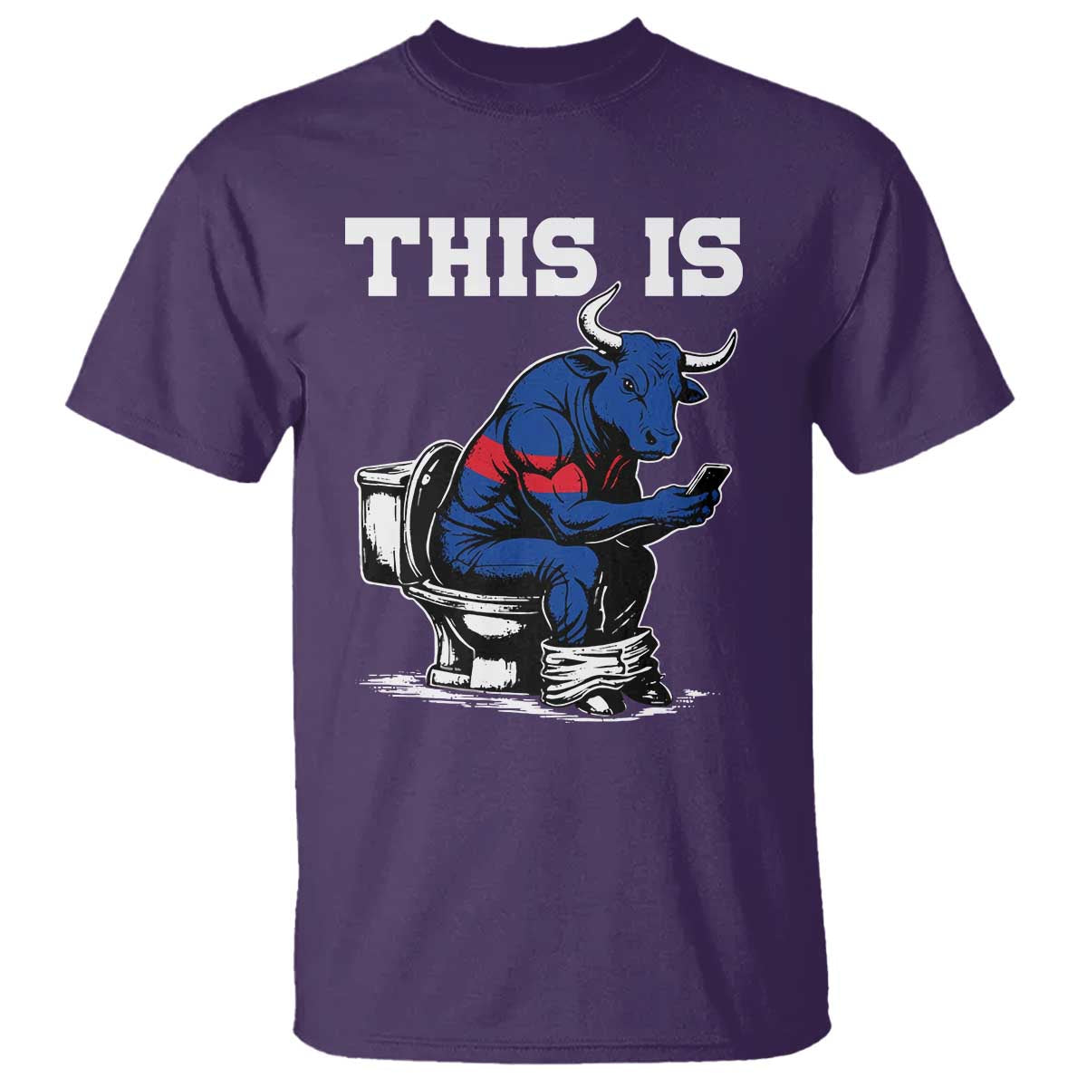 This Is Bullshit T Shirt Funny Cow Buffalo Toilet TS11 Purple Print Your Wear