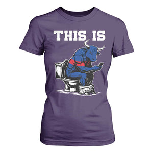 This Is Bullshit T Shirt For Women Funny Cow Buffalo Toilet TS11 Purple Print Your Wear