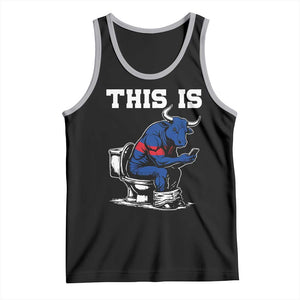This Is Bullshit Tank Top Funny Cow Buffalo Toilet TS11 Black Athletic Heather Print Your Wear