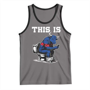 This Is Bullshit Tank Top Funny Cow Buffalo Toilet TS11 Deep Heather Black Print Your Wear