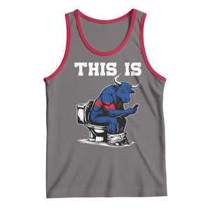This Is Bullshit Tank Top Funny Cow Buffalo Toilet TS11 Deep Heather Red Print Your Wear