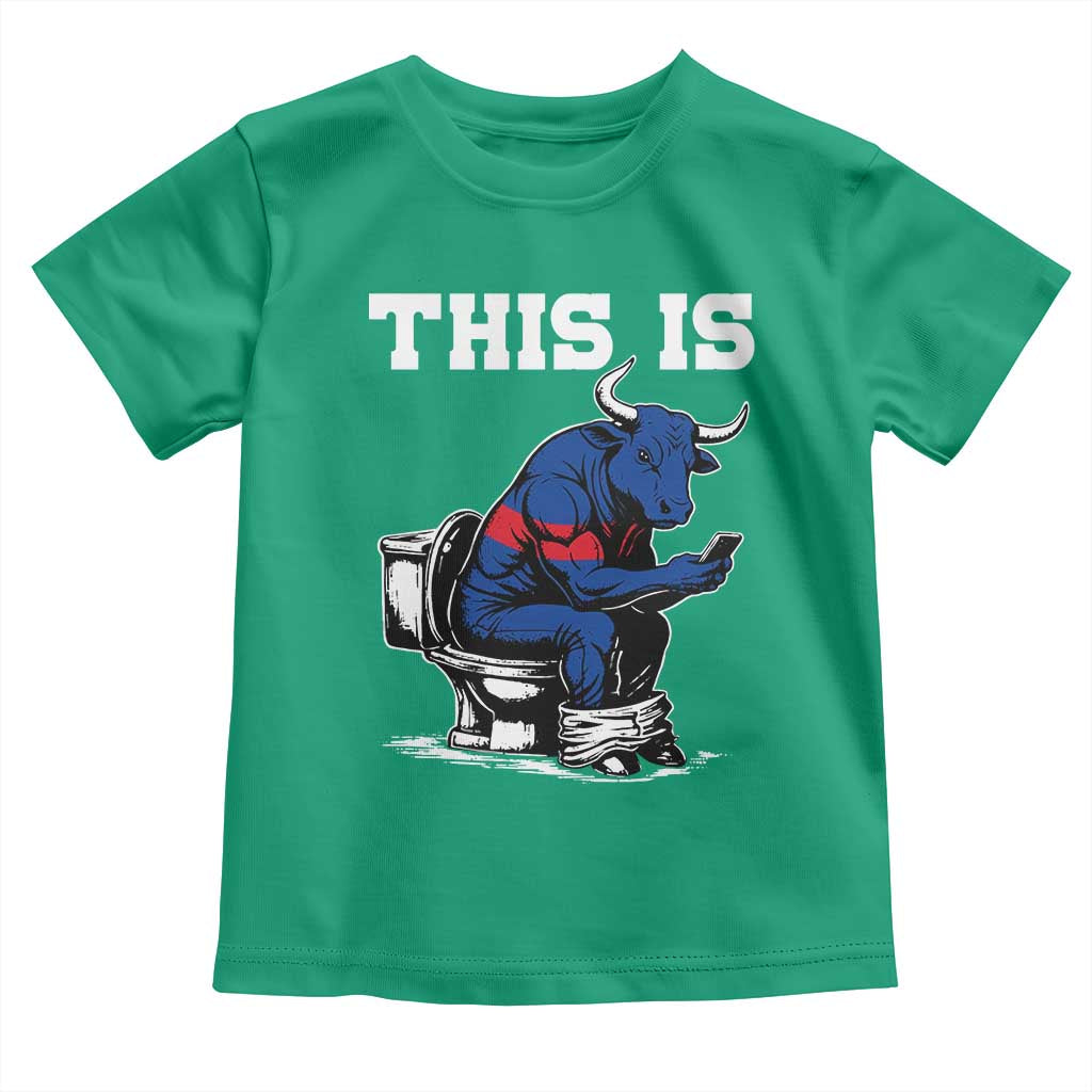 This Is Bullshit Toddler T Shirt Funny Cow Buffalo Toilet TS11 Irish Green Print Your Wear