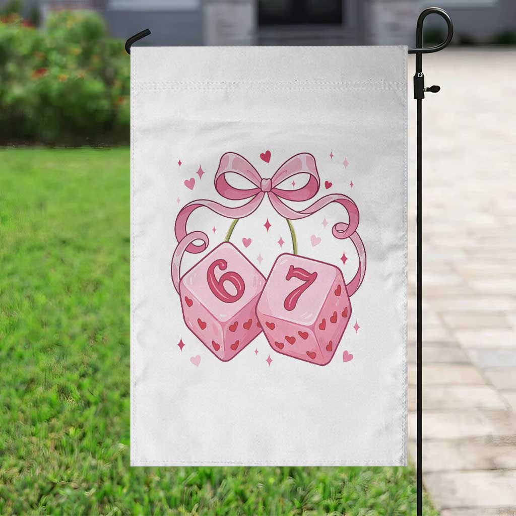 Funny 67 Dice Valentines Day Six Seven Meme Coquette Garden Flag TS11 Print Your Wear