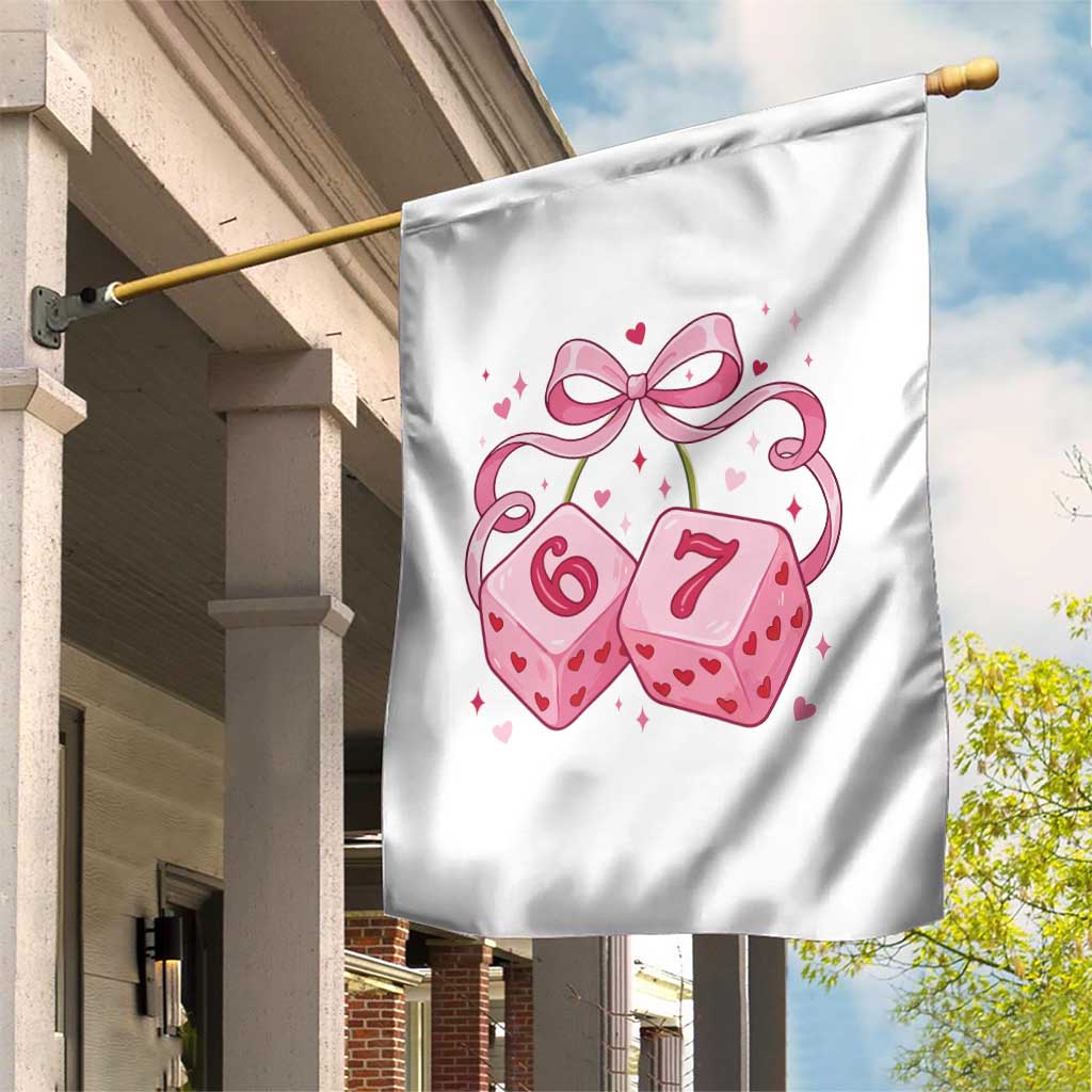 Funny 67 Dice Valentines Day Six Seven Meme Coquette Garden Flag TS11 Print Your Wear