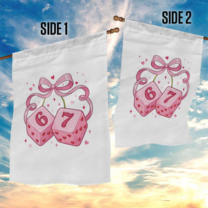 Funny 67 Dice Valentines Day Six Seven Meme Coquette Garden Flag TS11 Print Your Wear