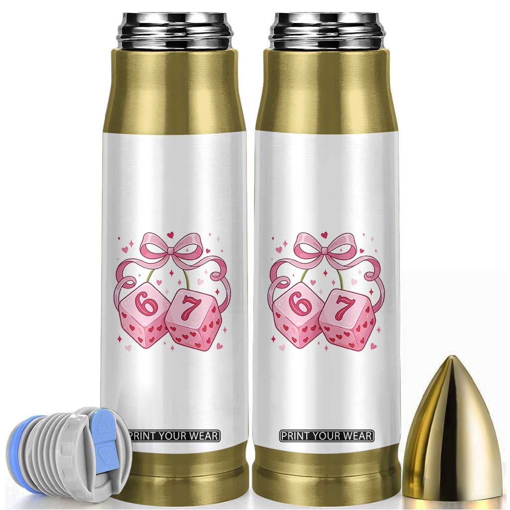 Funny 67 Dice Valentines Day Six Seven Meme Coquette Bullet Tumbler TS11 White Print Your Wear