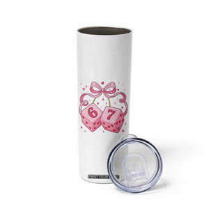Funny 67 Dice Valentines Day Six Seven Meme Coquette Skinny Tumbler TS11 Print Your Wear