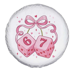 Funny 67 Dice Valentines Day Six Seven Meme Coquette Spare Tire Cover TS11 Print Your Wear