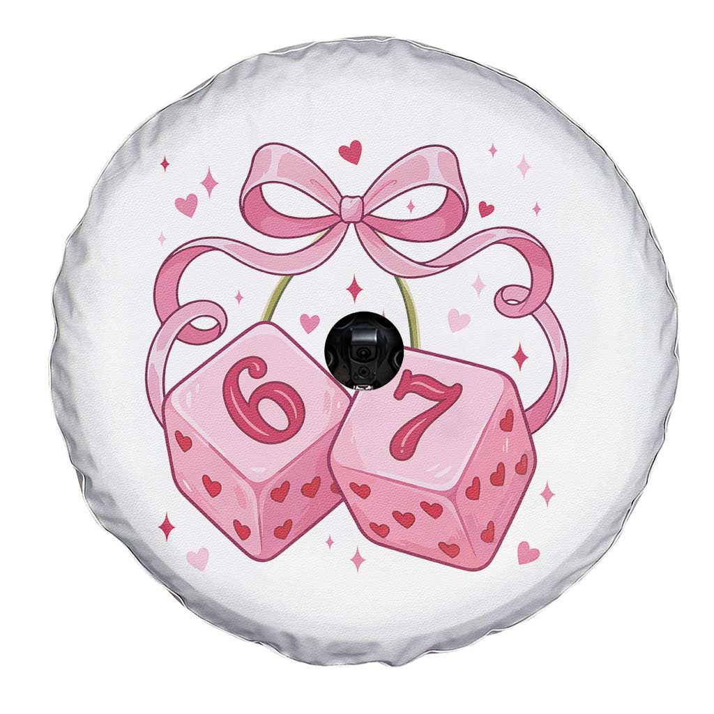 Funny 67 Dice Valentines Day Six Seven Meme Coquette Spare Tire Cover TS11 Print Your Wear