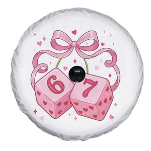 Funny 67 Dice Valentines Day Six Seven Meme Coquette Spare Tire Cover TS11 Print Your Wear