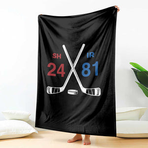 Funny Romance Hockey Throw Blanket 24 81 Numbers Sport Ice Hockey Team TS11 Print Your Wear