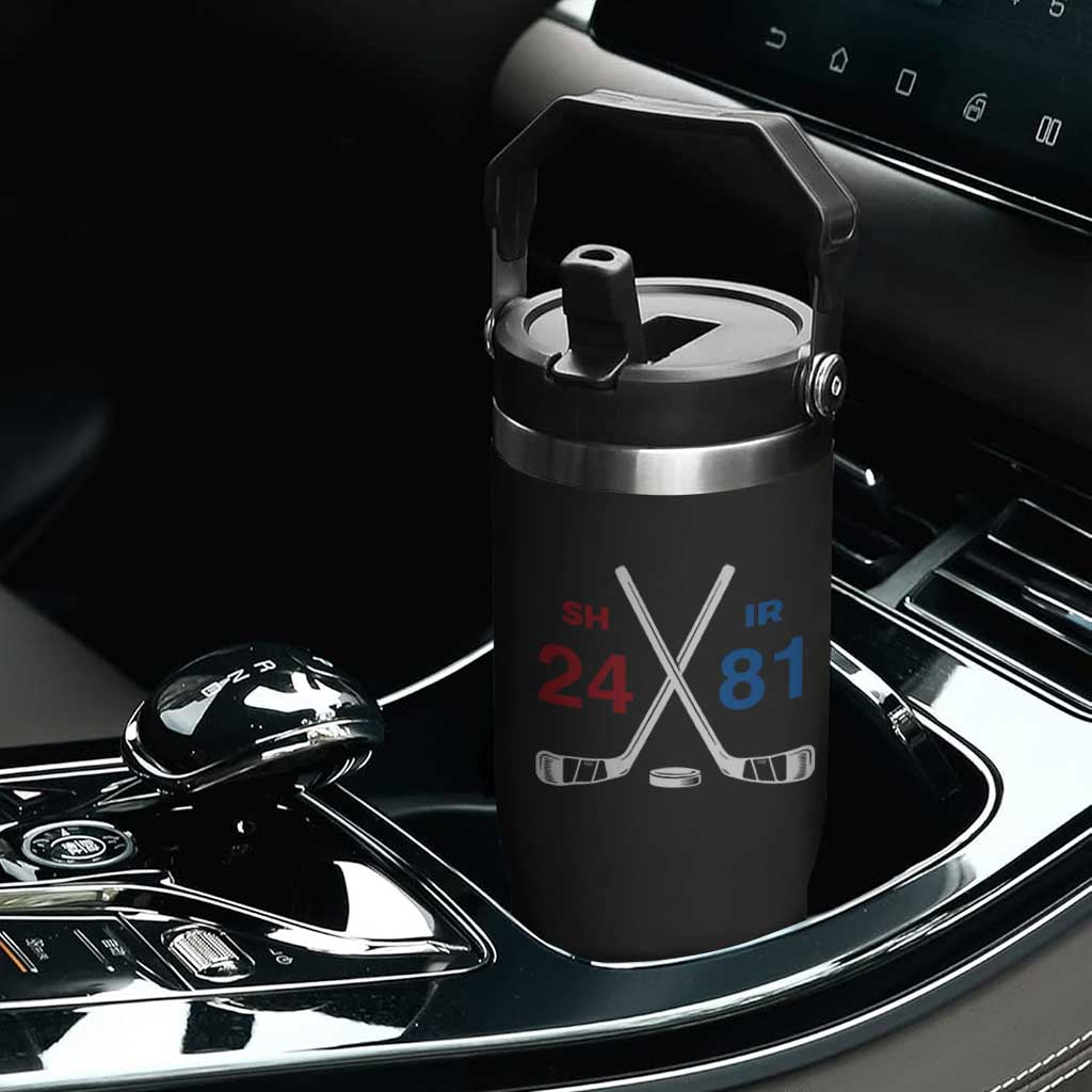 Funny Romance Hockey Flip Straw Tumbler 24 81 Numbers Sport Ice Hockey Team TS11 Print Your Wear