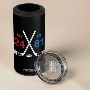 Funny Romance Hockey 4 in 1 Can Cooler Tumbler 24 81 Numbers Sport Ice Hockey Team TS11 Print Your Wear