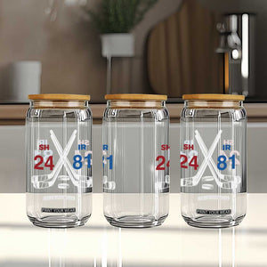 Funny Romance Hockey Glass Can 24 81 Numbers Sport Ice Hockey Team TS11 Print Your Wear