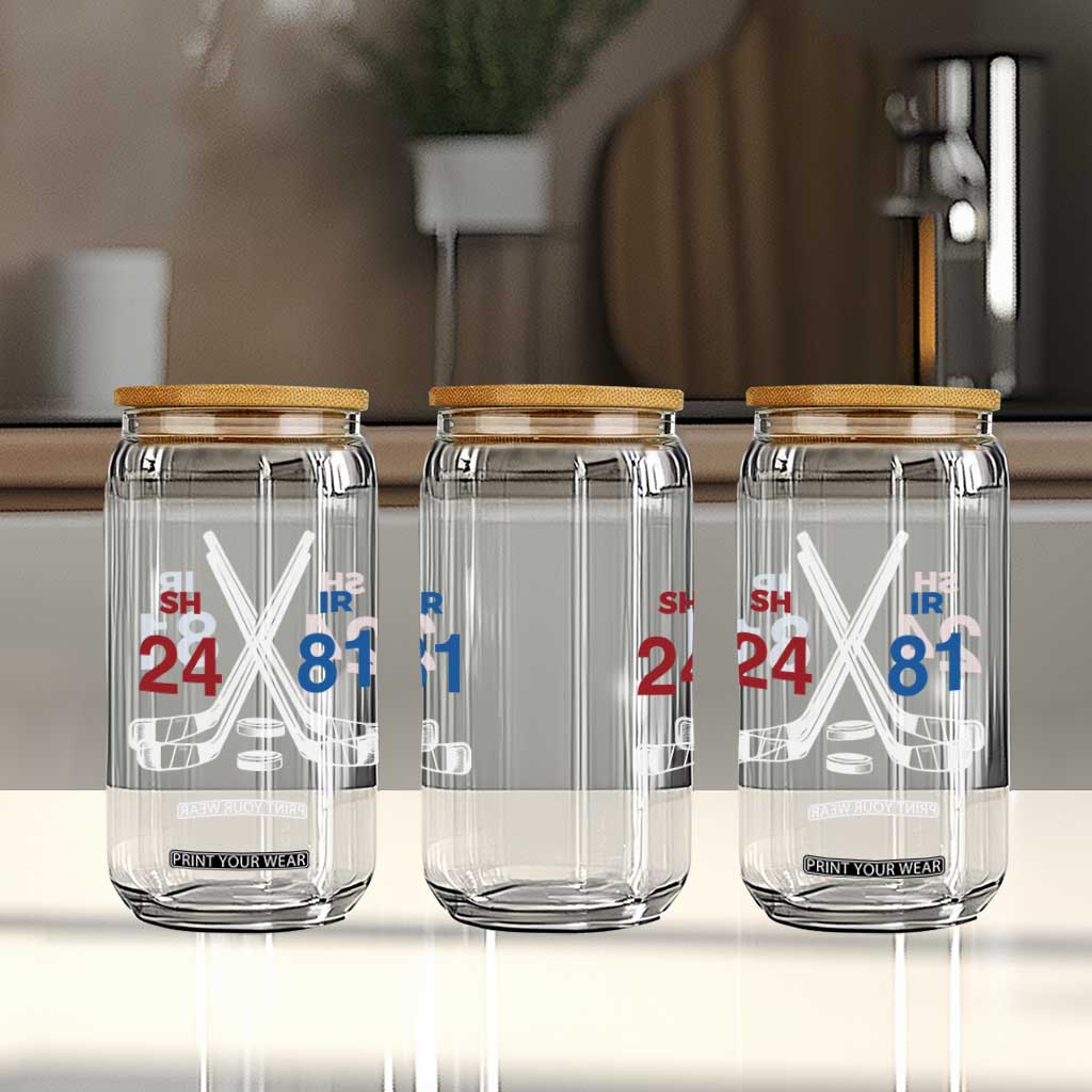 Funny Romance Hockey Glass Can 24 81 Numbers Sport Ice Hockey Team TS11 Print Your Wear