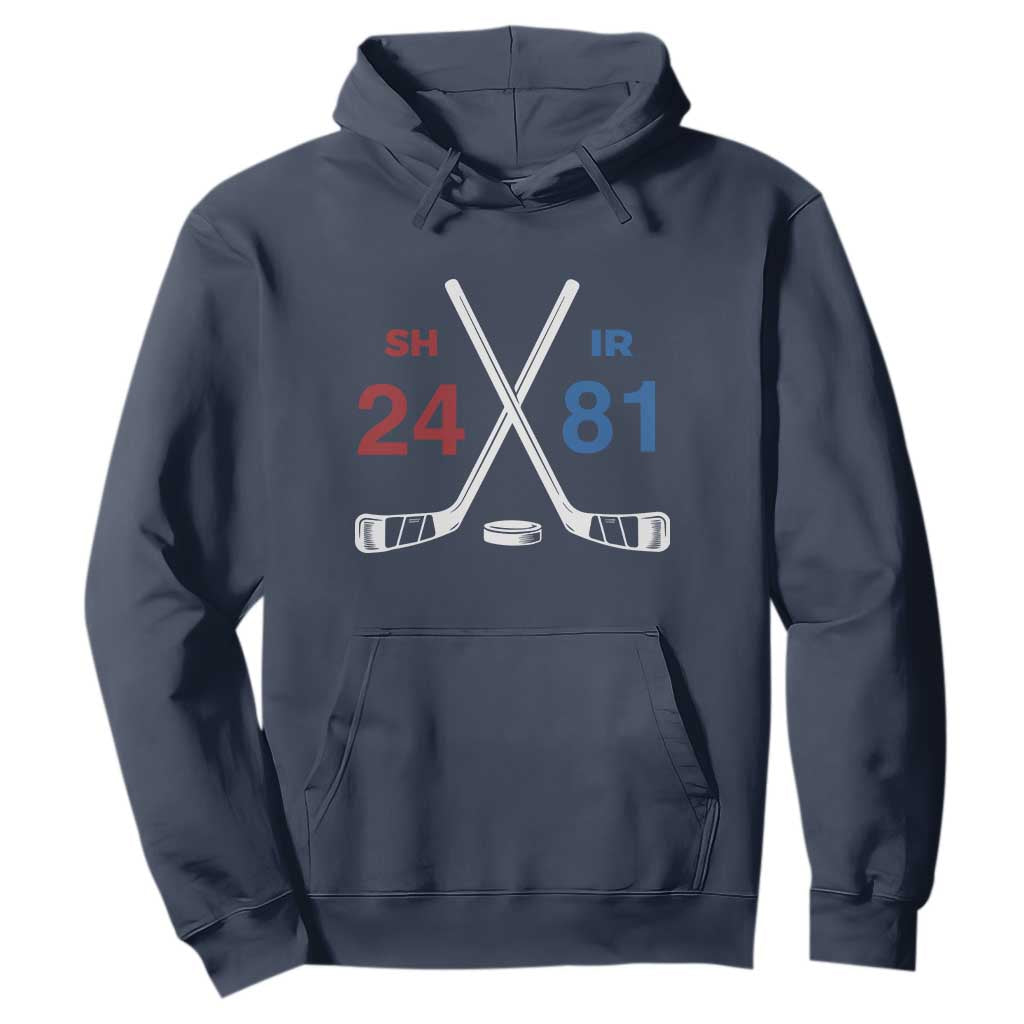 Funny Romance Hockey Hoodie 24 81 Numbers Sport Ice Hockey Team TS11 Navy Print Your Wear