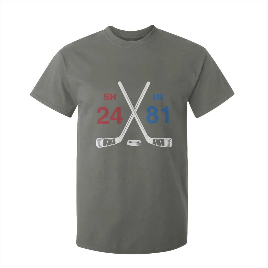 Funny Romance Hockey T Shirt For Kid 24 81 Numbers Sport Ice Hockey Team TS11 Military Green Print Your Wear