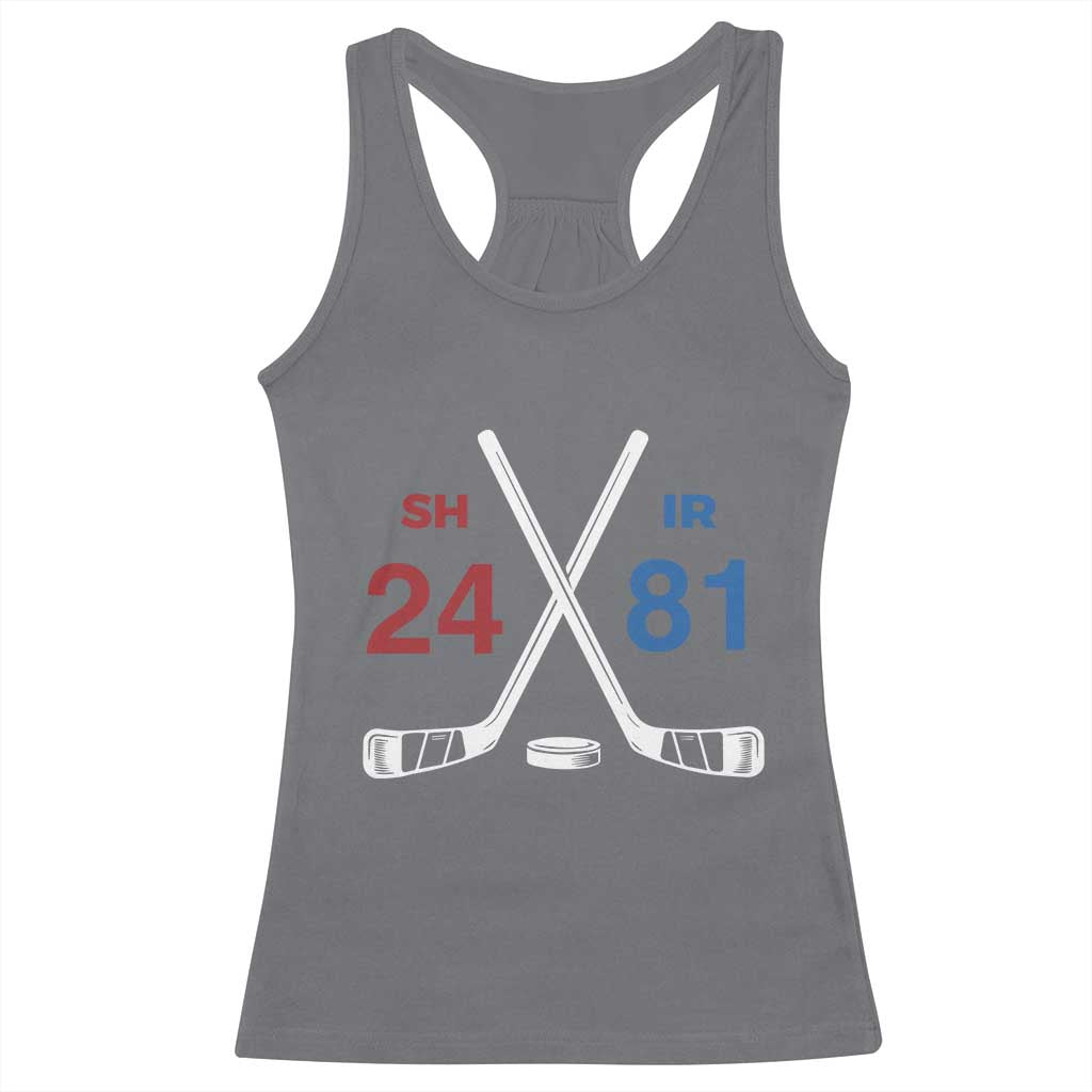 Funny Romance Hockey Racerback Tank Top 24 81 Numbers Sport Ice Hockey Team TS11 Charcoal Print Your Wear