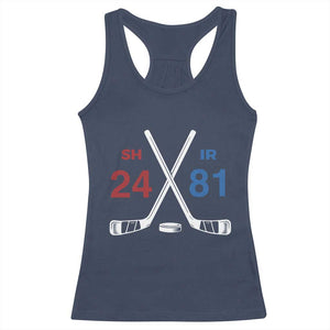 Funny Romance Hockey Racerback Tank Top 24 81 Numbers Sport Ice Hockey Team TS11 Navy Print Your Wear