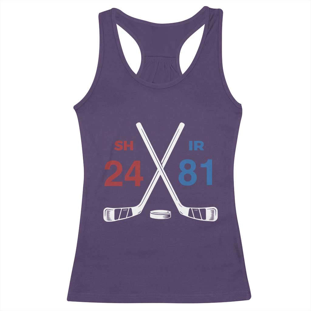 Funny Romance Hockey Racerback Tank Top 24 81 Numbers Sport Ice Hockey Team TS11 Purple Print Your Wear