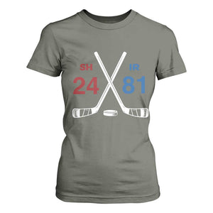 Funny Romance Hockey T Shirt For Women 24 81 Numbers Sport Ice Hockey Team TS11 Military Green Print Your Wear