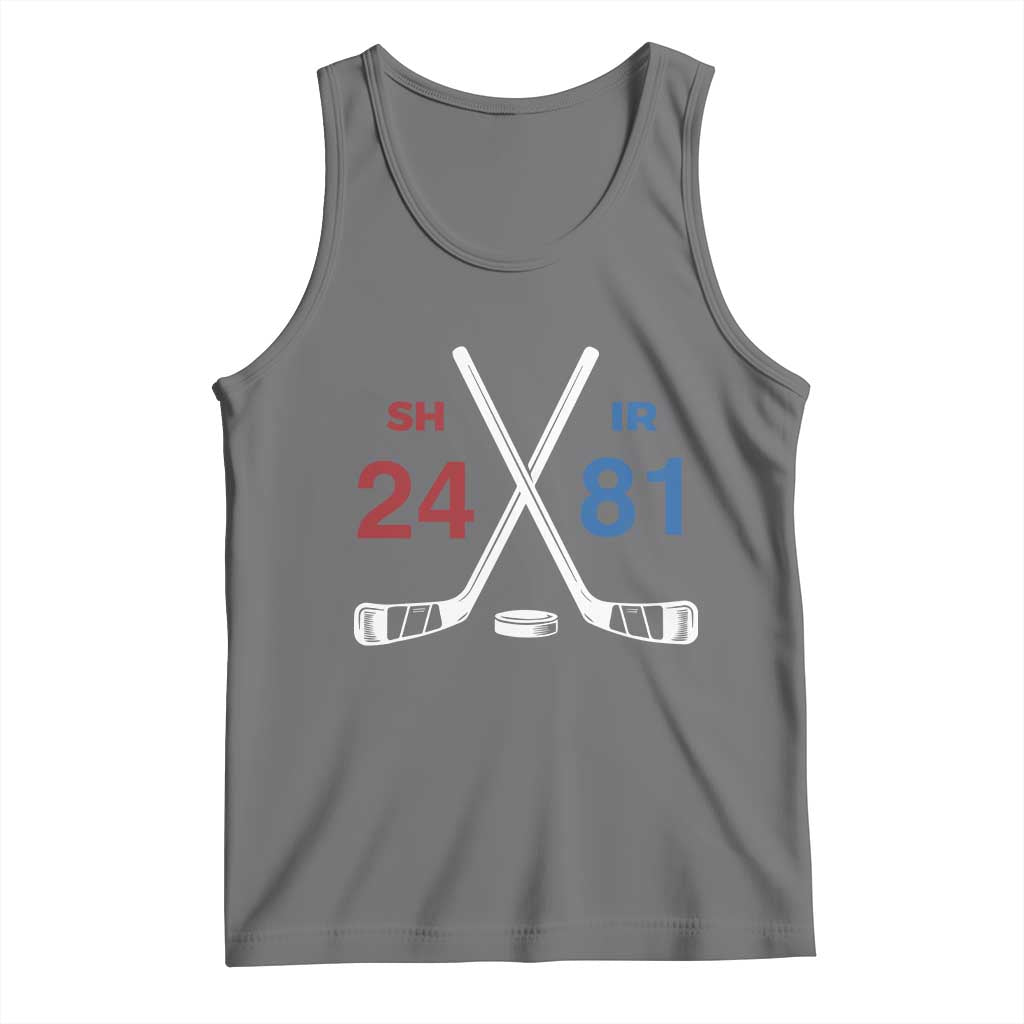 Funny Romance Hockey Tank Top 24 81 Numbers Sport Ice Hockey Team TS11 Black Heather Print Your Wear