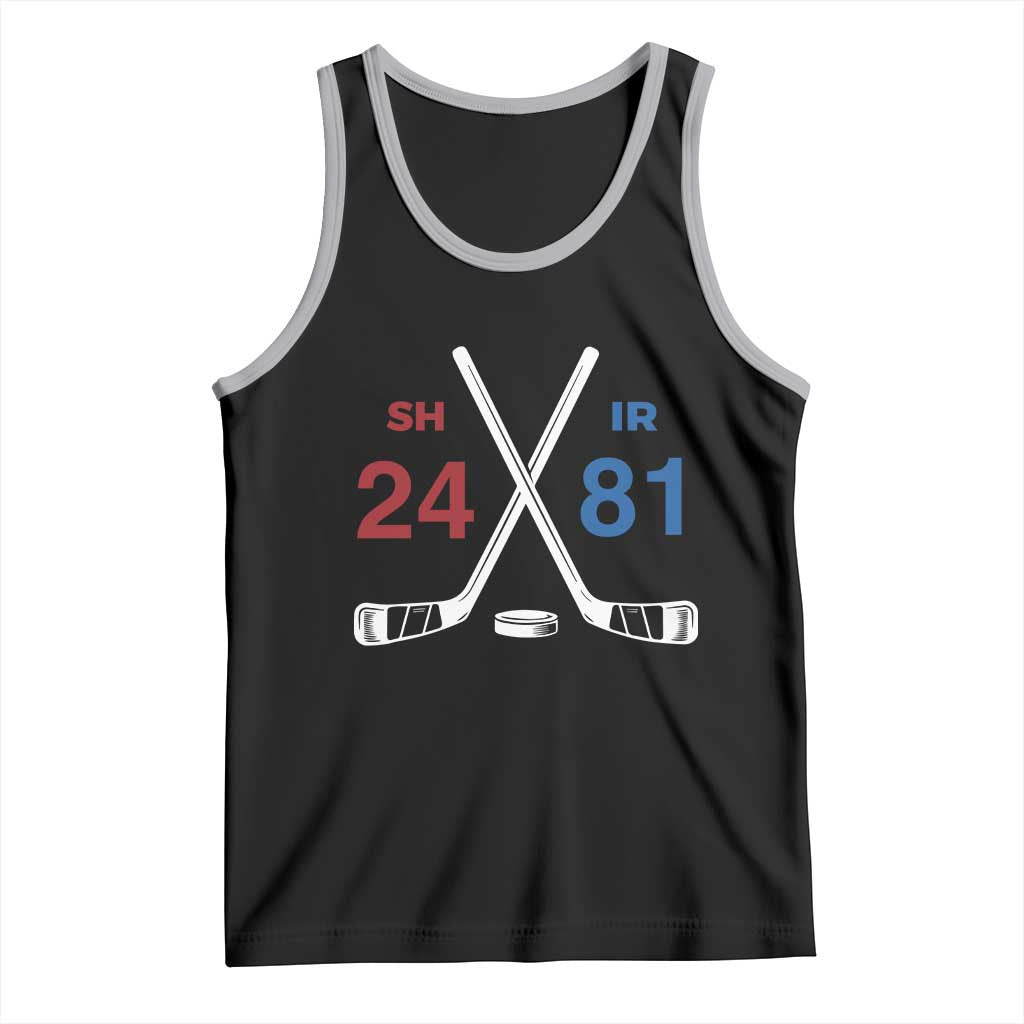 Funny Romance Hockey Tank Top 24 81 Numbers Sport Ice Hockey Team TS11 Black Athletic Heather Print Your Wear