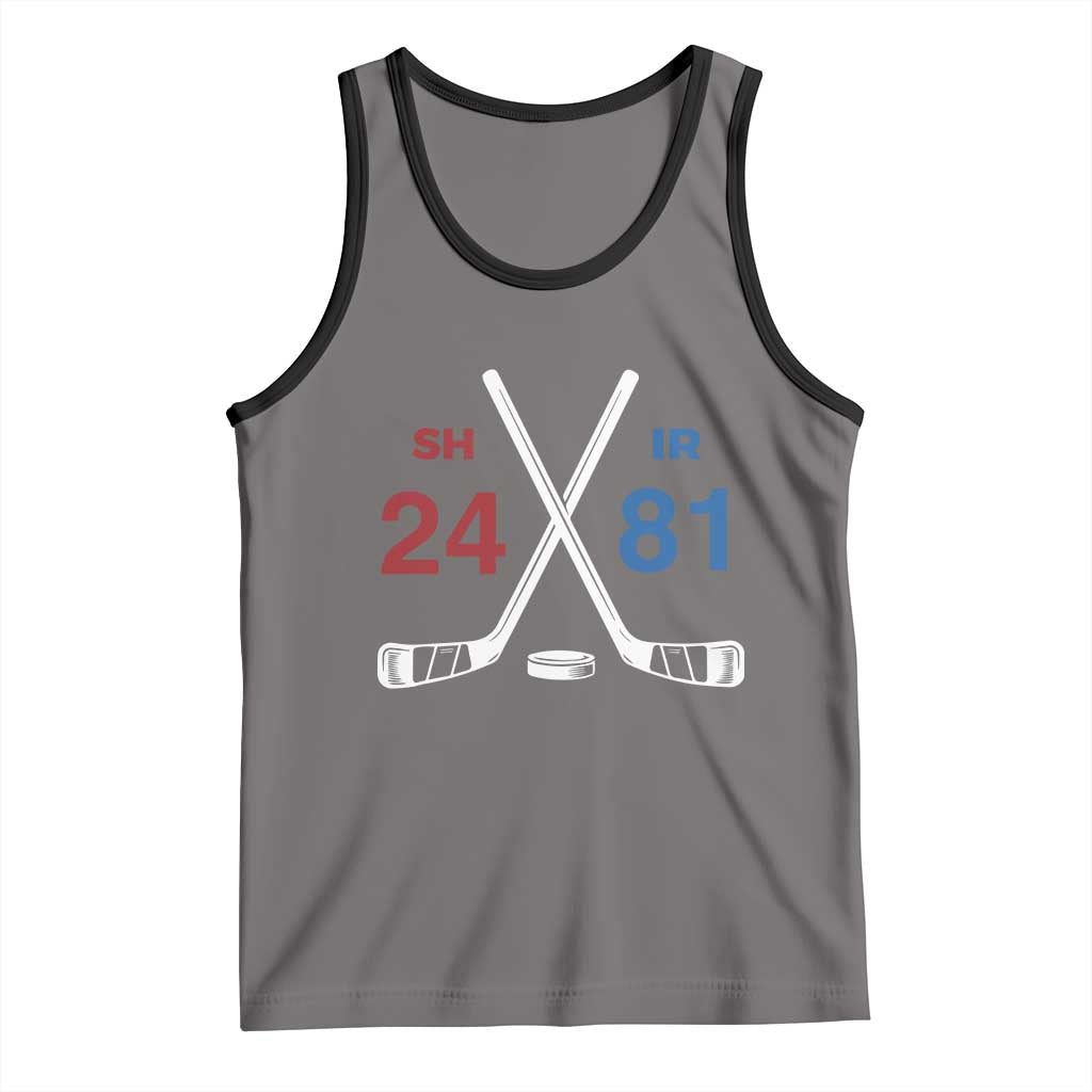 Funny Romance Hockey Tank Top 24 81 Numbers Sport Ice Hockey Team TS11 Deep Heather Black Print Your Wear