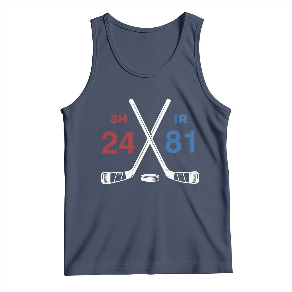 Funny Romance Hockey Tank Top 24 81 Numbers Sport Ice Hockey Team TS11 Navy Print Your Wear
