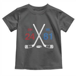 Funny Romance Hockey Toddler T Shirt 24 81 Numbers Sport Ice Hockey Team TS11 Dark Heather Print Your Wear