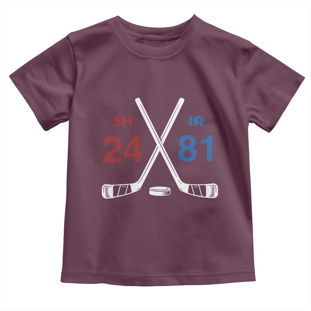 Funny Romance Hockey Toddler T Shirt 24 81 Numbers Sport Ice Hockey Team TS11 Maroon Print Your Wear