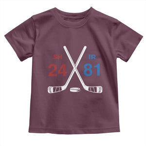 Funny Romance Hockey Toddler T Shirt 24 81 Numbers Sport Ice Hockey Team TS11 Maroon Print Your Wear