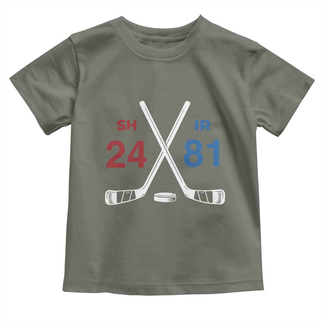 Funny Romance Hockey Toddler T Shirt 24 81 Numbers Sport Ice Hockey Team TS11 Military Green Print Your Wear
