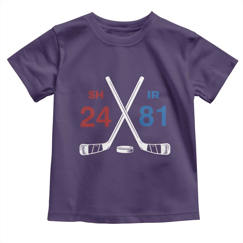 Funny Romance Hockey Toddler T Shirt 24 81 Numbers Sport Ice Hockey Team TS11 Purple Print Your Wear