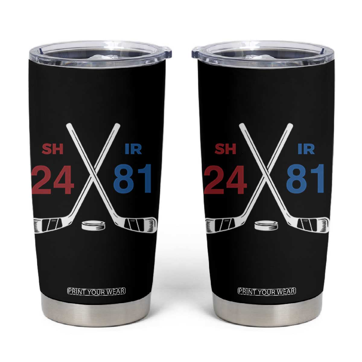Funny Romance Hockey Tumbler Cup 24 81 Numbers Sport Ice Hockey Team TS11 Black Print Your Wear