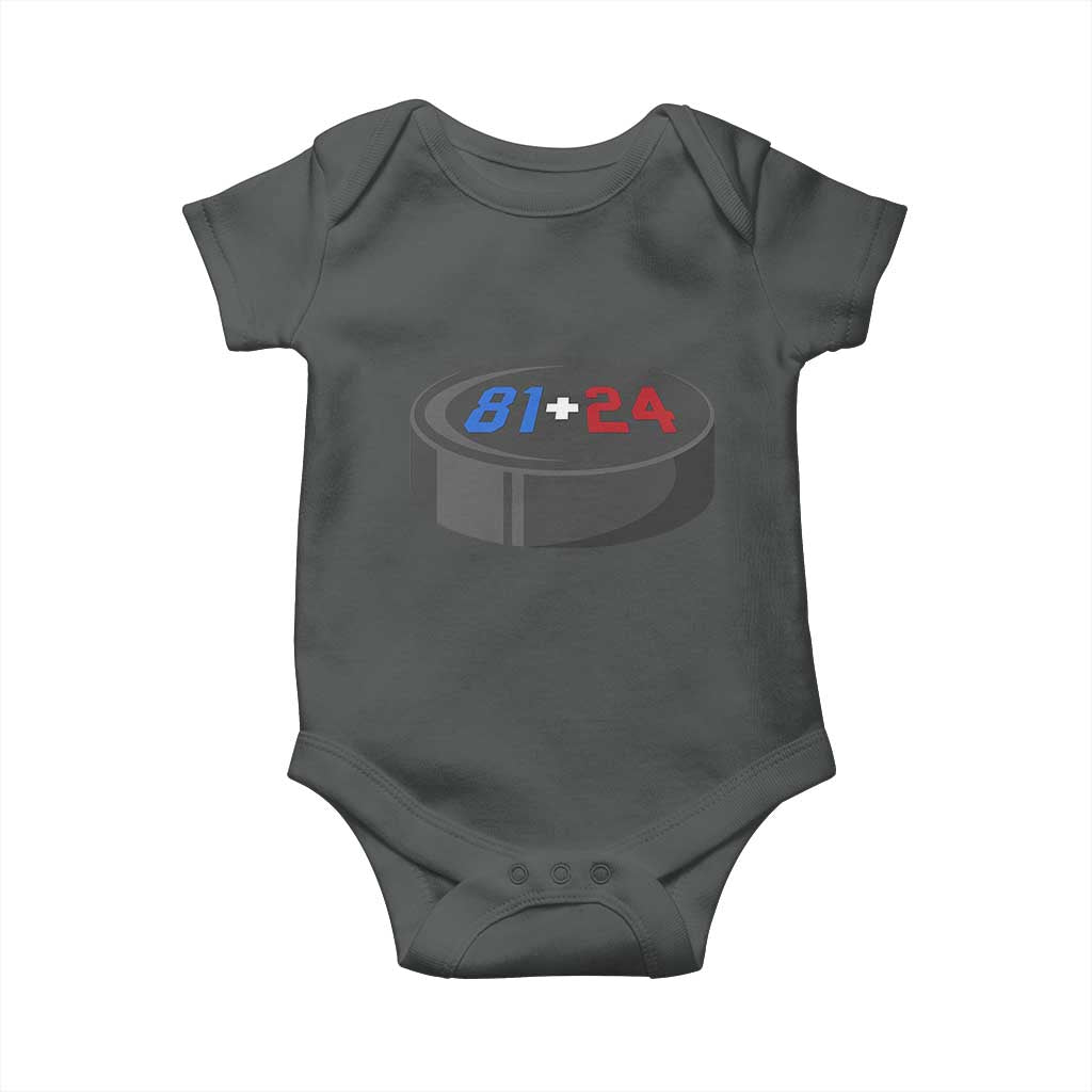Funny Romance Hockey Lover Baby Onesie 24 81 Jersey Numbers Sport TS11 Dark Heather Print Your Wear