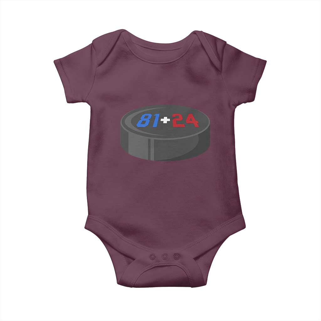 Funny Romance Hockey Lover Baby Onesie 24 81 Jersey Numbers Sport TS11 Maroon Print Your Wear