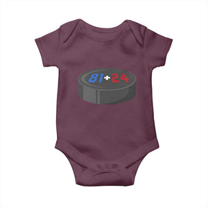 Funny Romance Hockey Lover Baby Onesie 24 81 Jersey Numbers Sport TS11 Maroon Print Your Wear