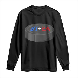 Funny Romance Hockey Lover Long Sleeve Shirt 24 81 Jersey Numbers Sport TS11 Black Print Your Wear