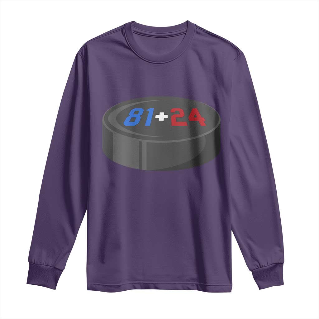 Funny Romance Hockey Lover Long Sleeve Shirt 24 81 Jersey Numbers Sport TS11 Purple Print Your Wear
