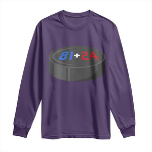 Funny Romance Hockey Lover Long Sleeve Shirt 24 81 Jersey Numbers Sport TS11 Purple Print Your Wear