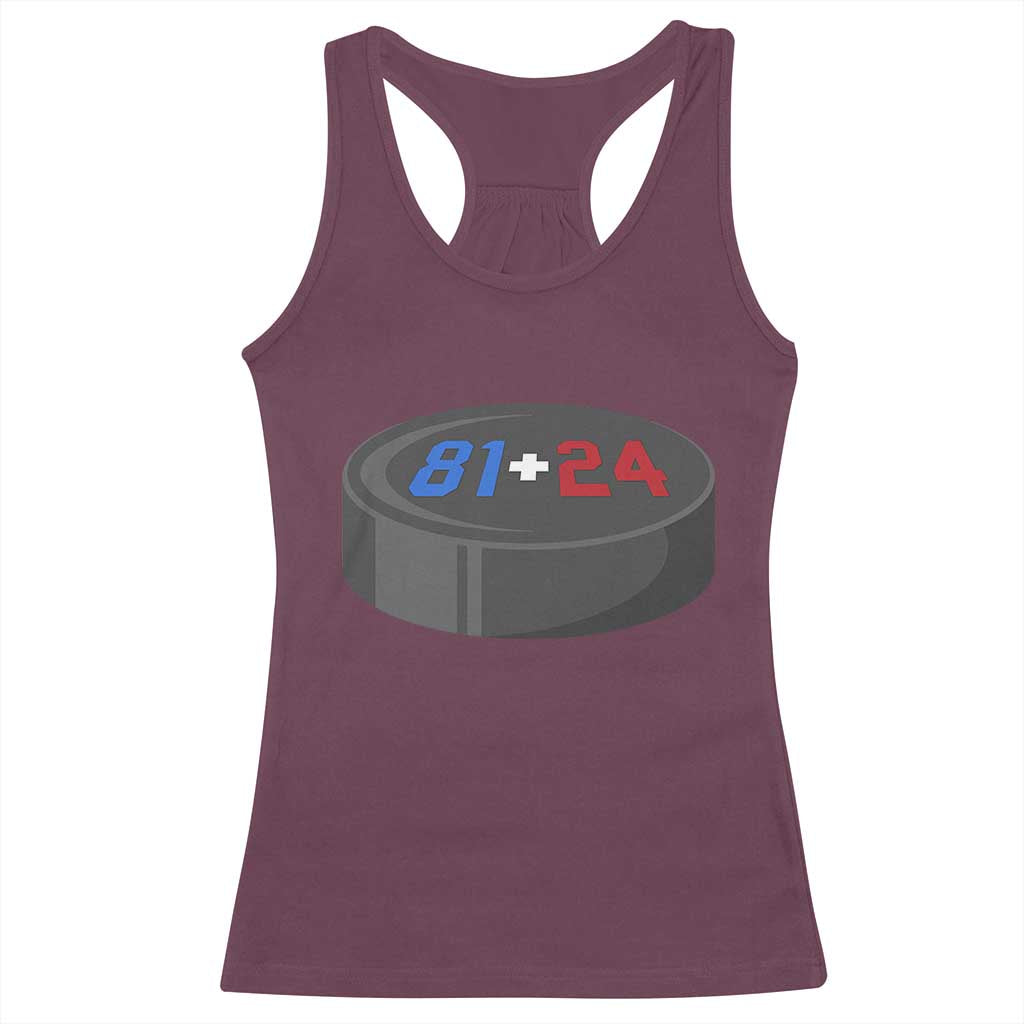 Funny Romance Hockey Lover Racerback Tank Top 24 81 Jersey Numbers Sport TS11 Maroon Print Your Wear