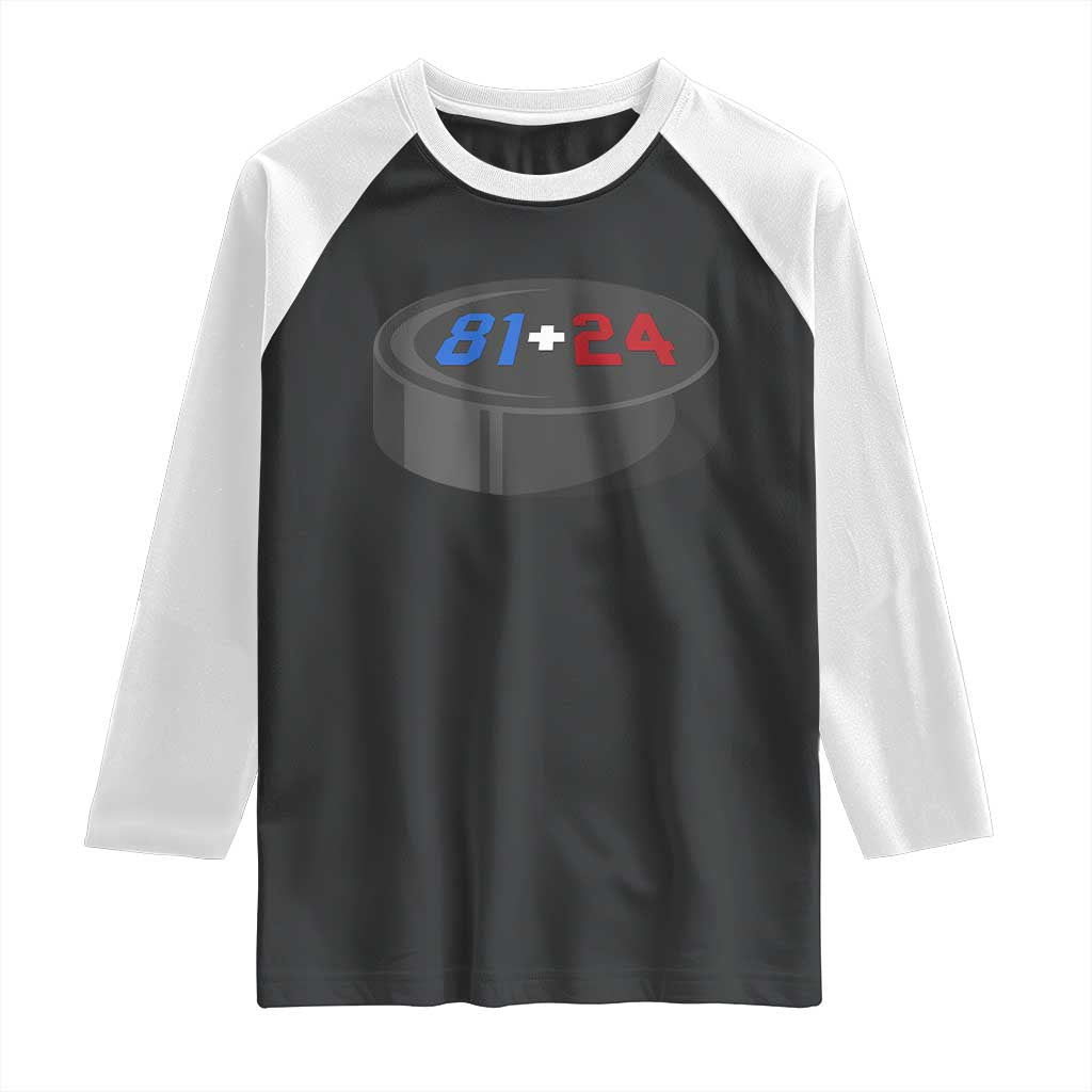 Funny Romance Hockey Lover Raglan Shirt 24 81 Jersey Numbers Sport TS11 Black White Print Your Wear