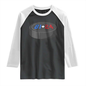 Funny Romance Hockey Lover Raglan Shirt 24 81 Jersey Numbers Sport TS11 Black White Print Your Wear